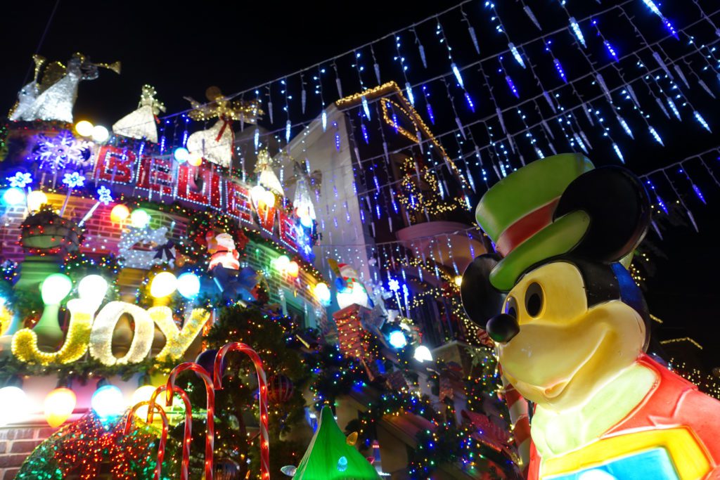 Dyker Heights Christmas Lights with Mickey Mouse